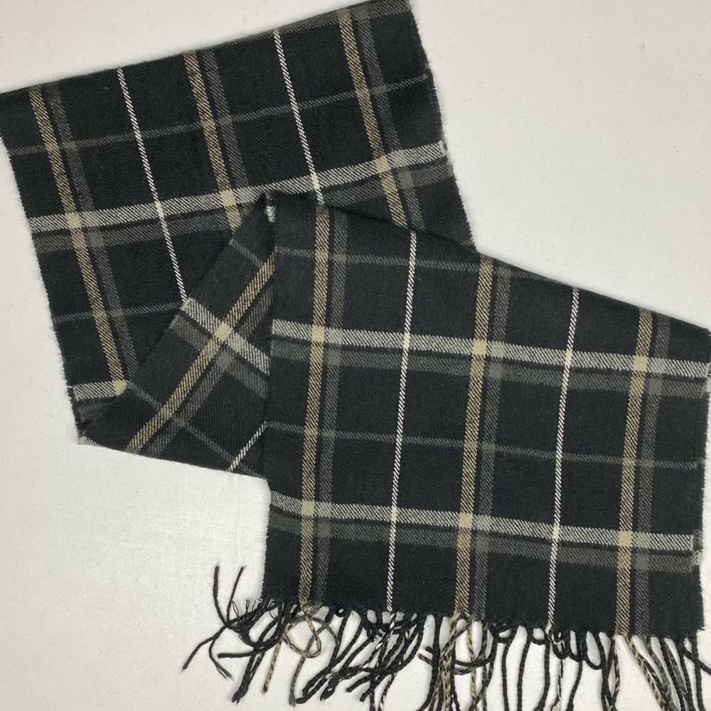 Hang Ten BLK/BRN Tartan Scarf*P1057